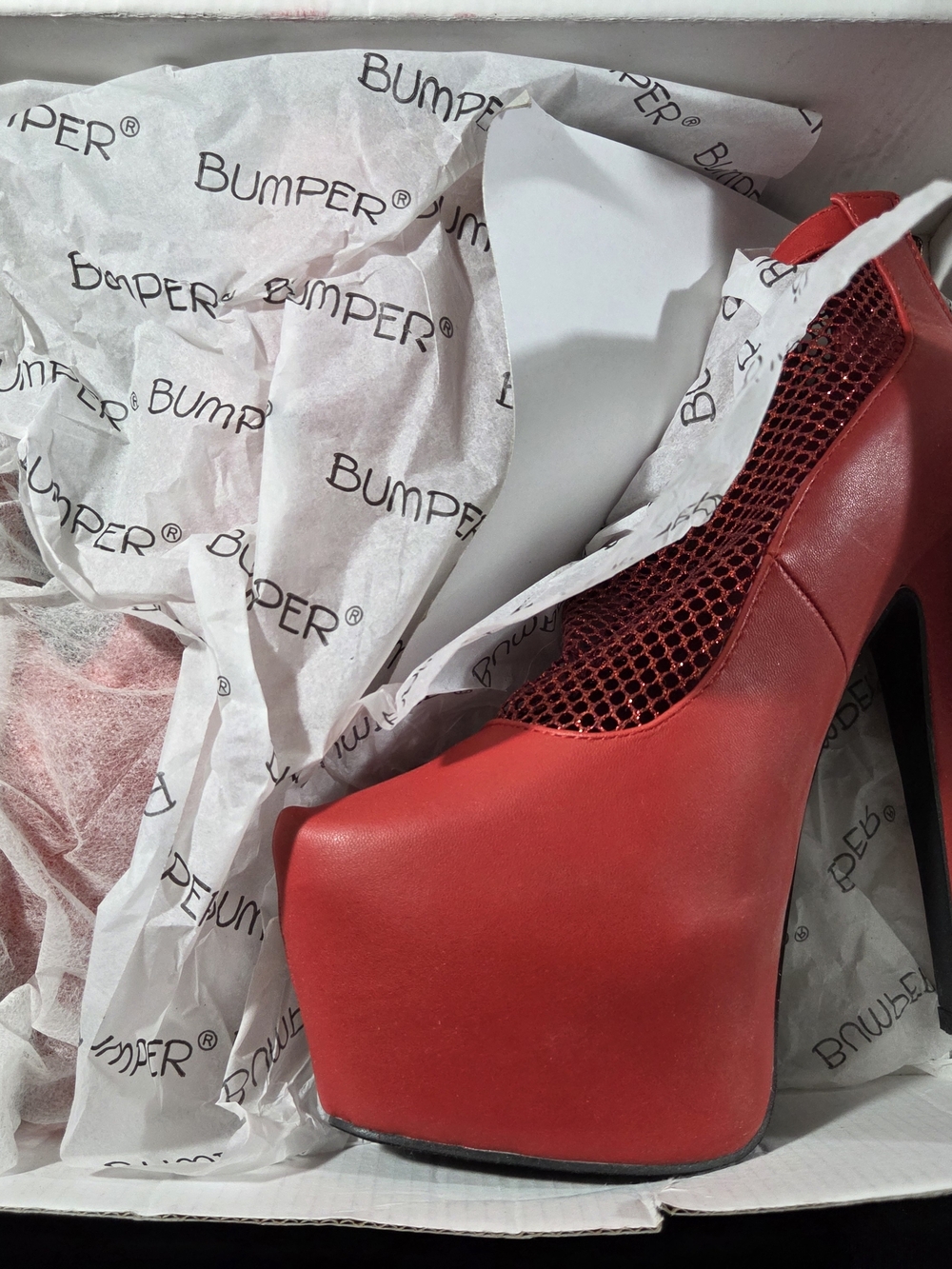 Bumper Women's Red Platform High Heel Pumps